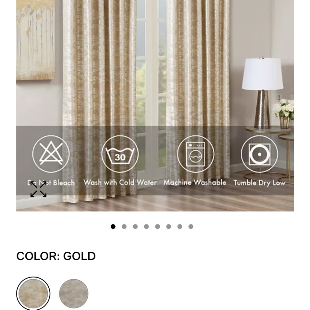 Cassius Gold Blackout Curtain Panel